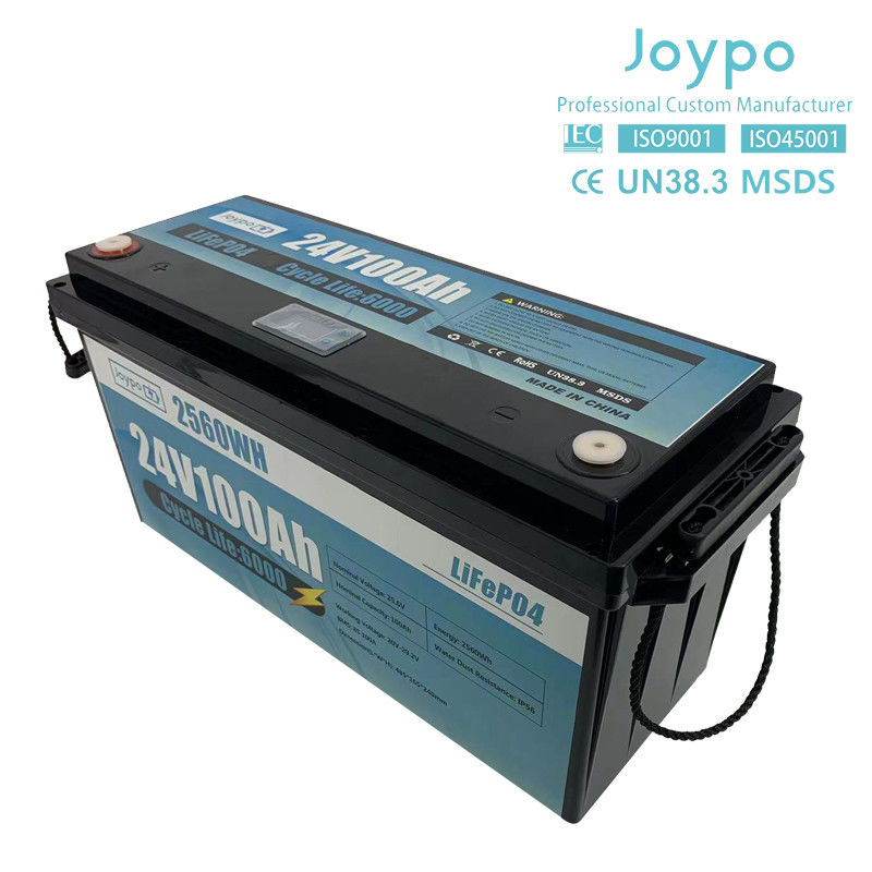 100Ah 200Ah Lithium-Ionen LiFePO4 Batterie 24 Volt Tiefzyklus-Batterie für Wohnmobil Campers