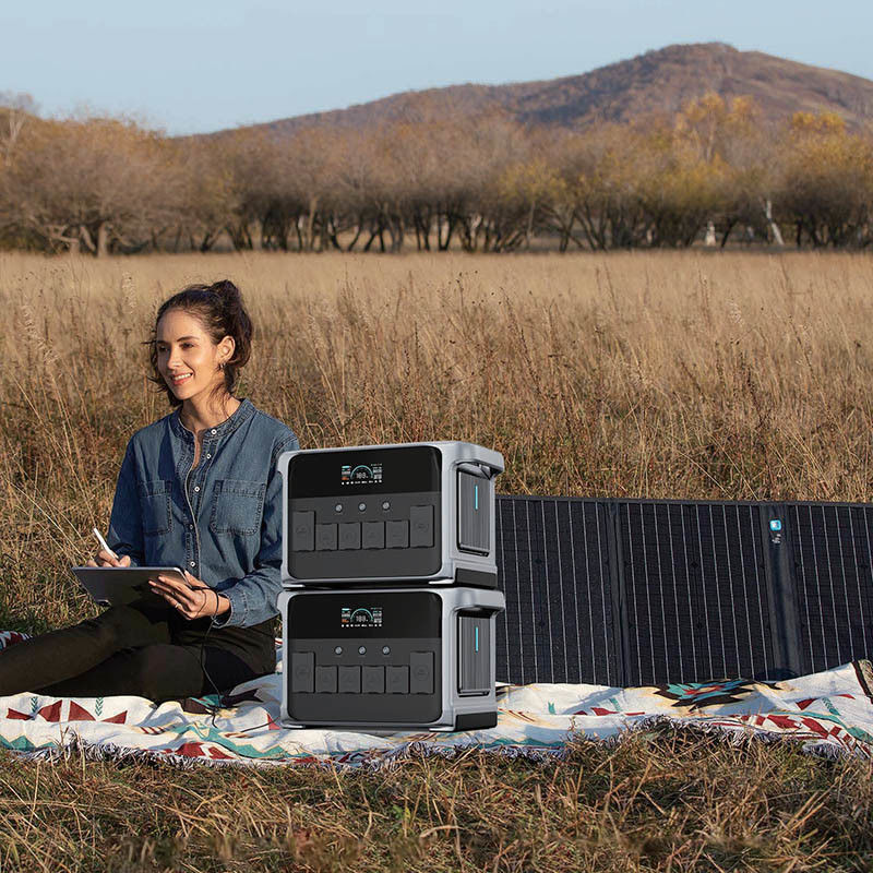 2160Wh tragbare Solargenerator für Zuhause mit Bidirektionsumrichter und eingebautes Licht