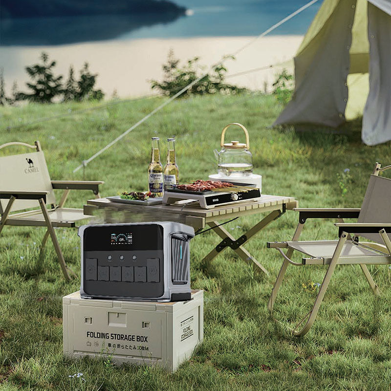 Innen-Außen 2160Wh LiFePO4 Lithium-Zelle Portable Solarkraftwerk mit 2400W 4800W Kapazität